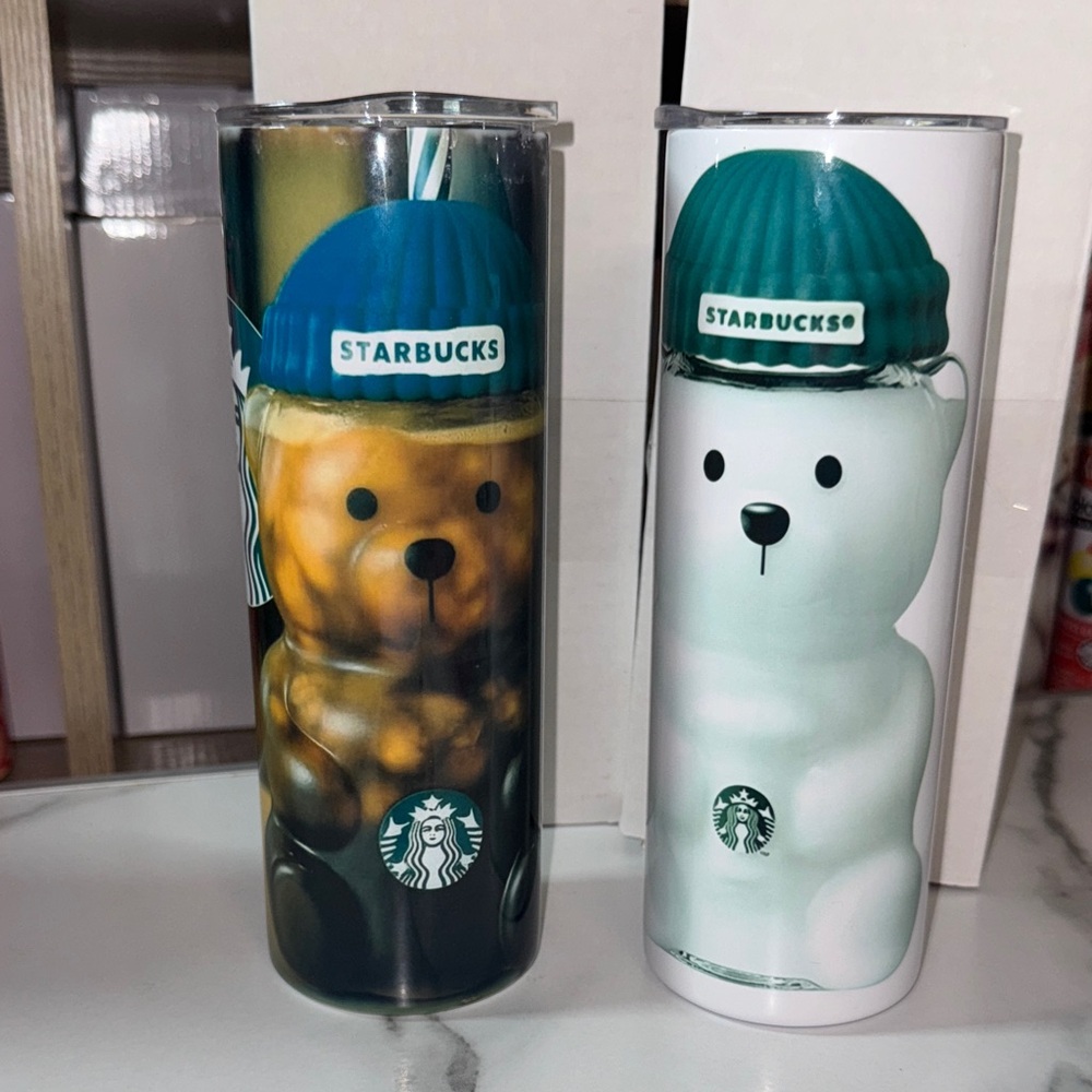 20oz Starbucks Bear Tumbler Bundle(2)